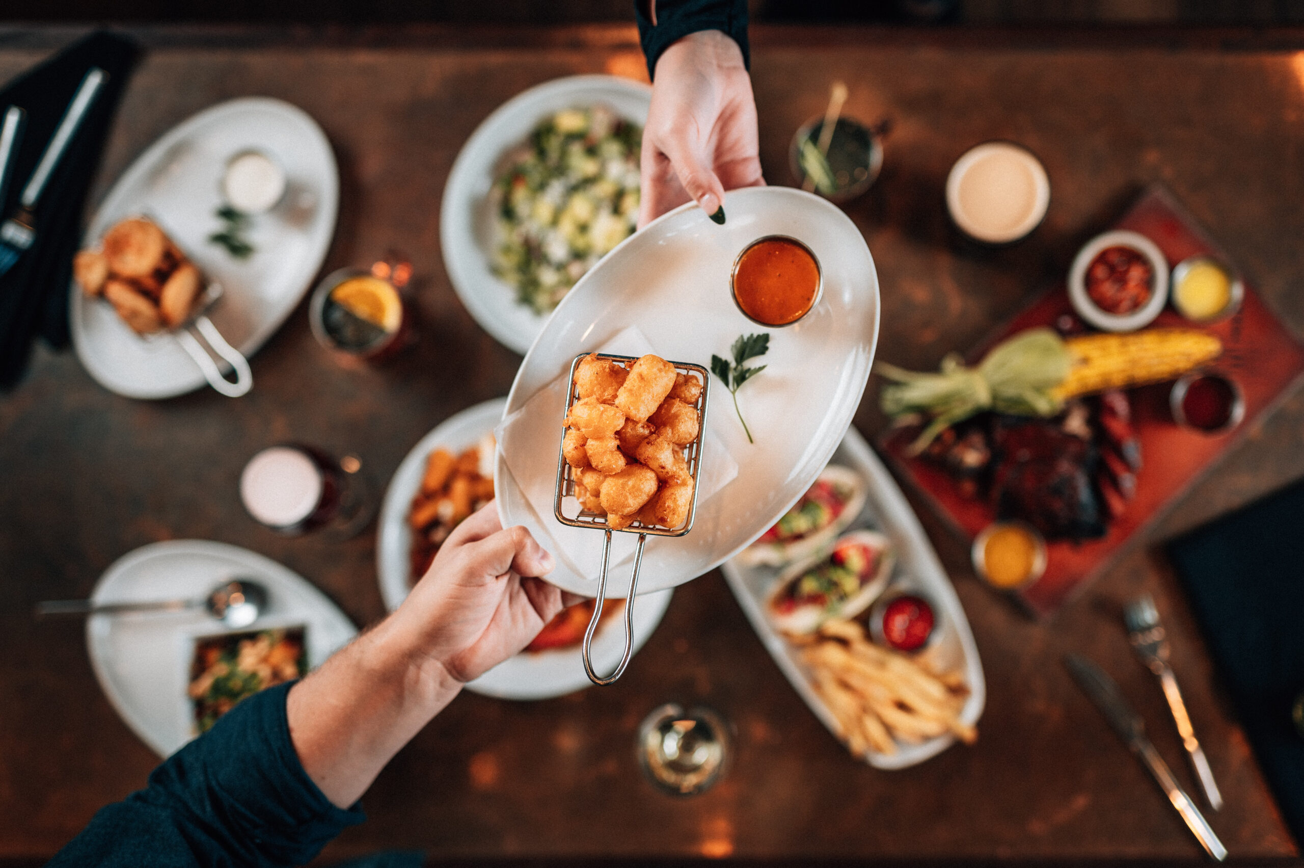 Cheese Curds Flatlay
